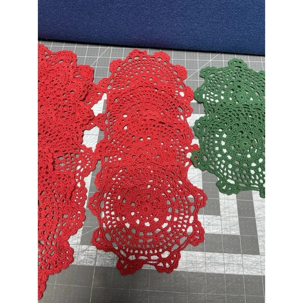 12 Pieces Hand Crochet Lace‎ Doily Cotton Coasters Table Mats